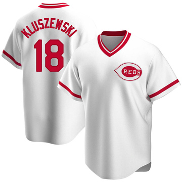 Ted Kluszewski Men's Replica Cincinnati Reds White Home Cooperstown Collection Jersey