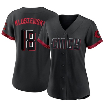 Ted Kluszewski Women's Authentic Cincinnati Reds Black 2023 City Connect Jersey