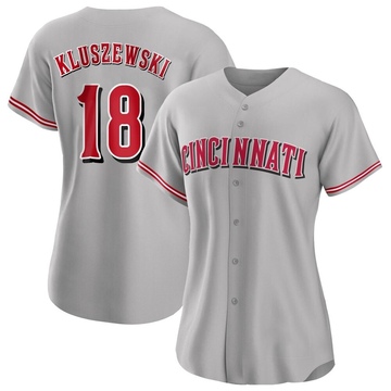 Ted Kluszewski Women's Replica Cincinnati Reds Gray Road Jersey